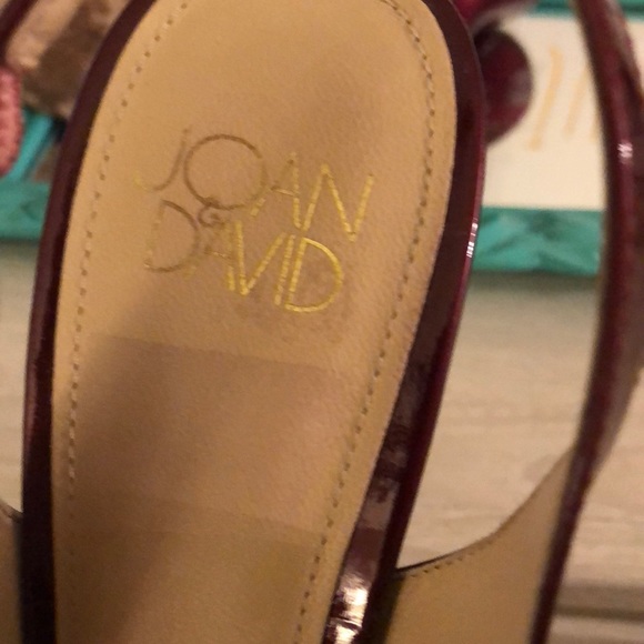 Joan and David Ruby Red Patent Platform Singbacks - Picture 8 of 8